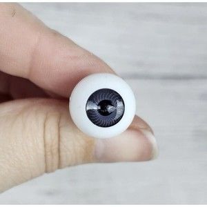 Vtg Tallinas 18mm Acrylic Doll Eyes Round Gray Violet Taiwan Doll Making Parts